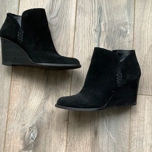 Like new Black suede ankle Booties by Lucky Brand